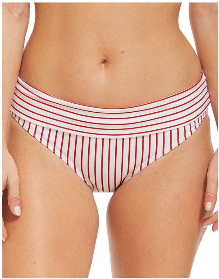 Figleaves Womens Brief White Stripe